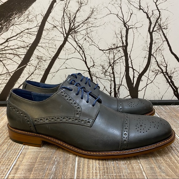 Joseph Abboud Leather Gray Dress Shoes 